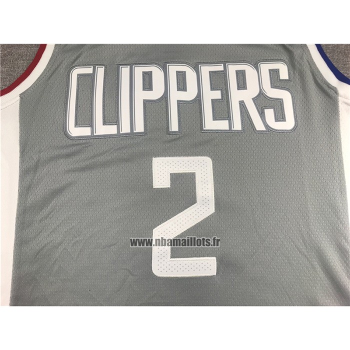 Maillot Los Angeles Clippers Kawhi Leonard No 2 Earned 2020-21 Gris